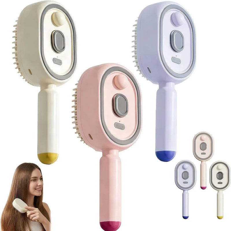 Brosse Cheveux Spray Anti-Statique Rechargeable