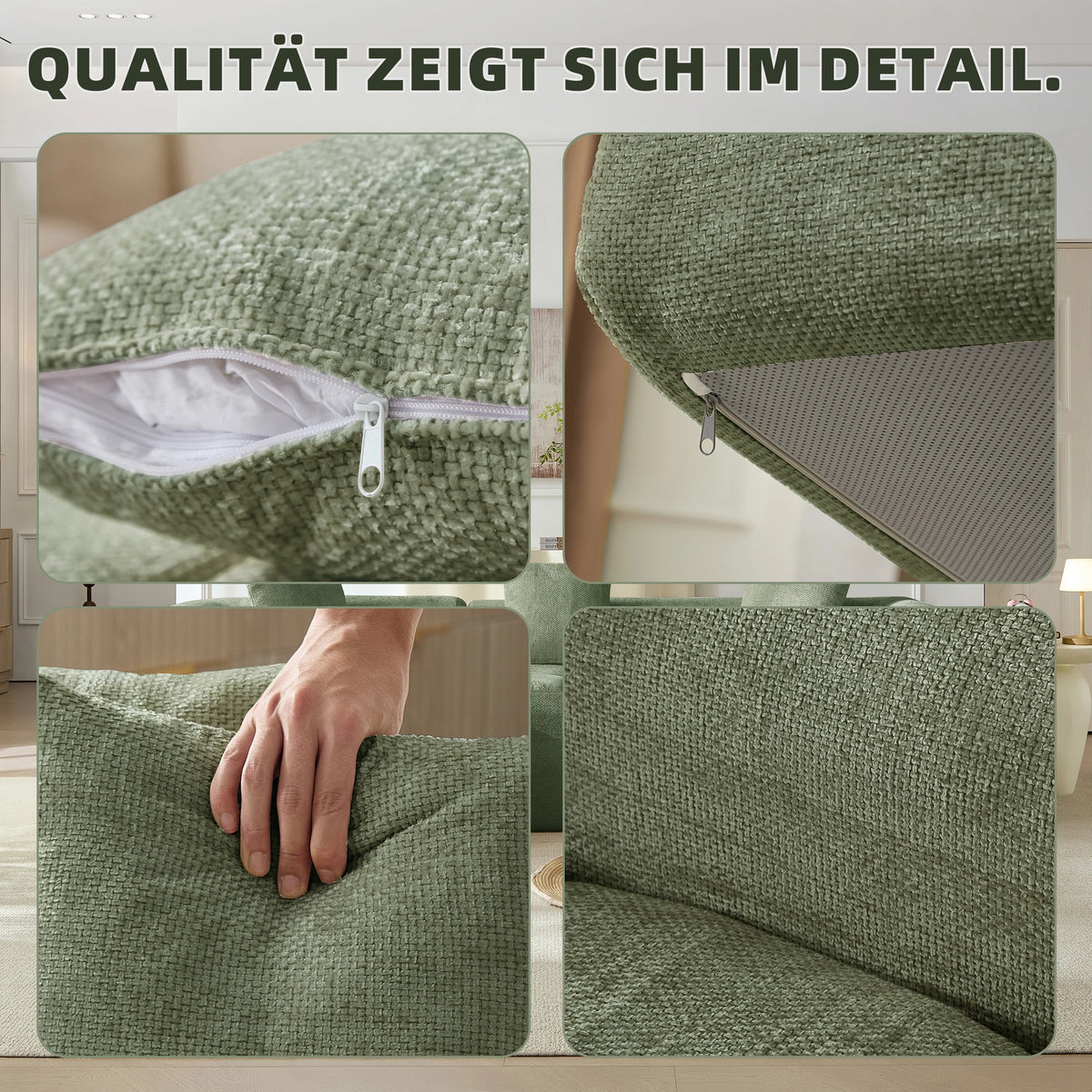 Canapé modulable en forme de L, canapé nuage en tissu chenille, canapé paresseux, combinaison libre, canapé bloc sans assemblage, siège profond, canapé de sol avec poche latérale pour salon et appartement.